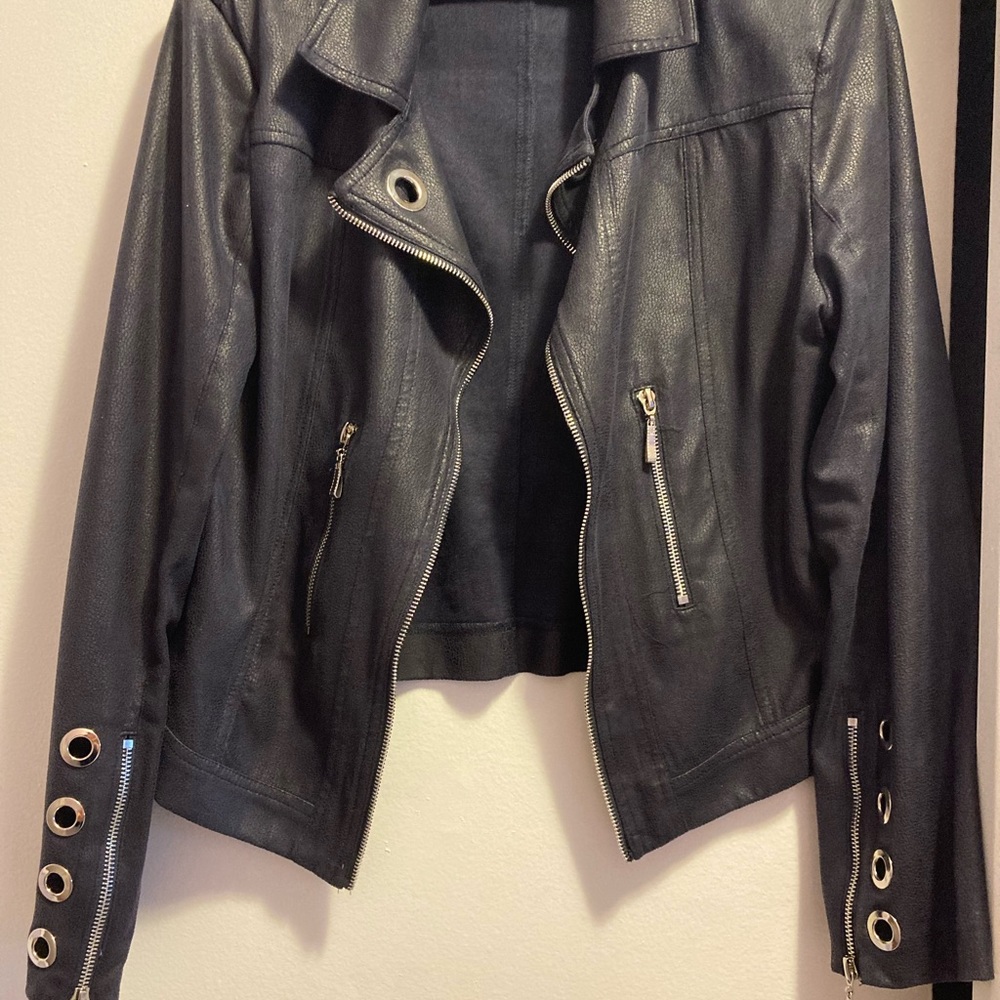 Navy  Suede women jacket , excellent condition.
